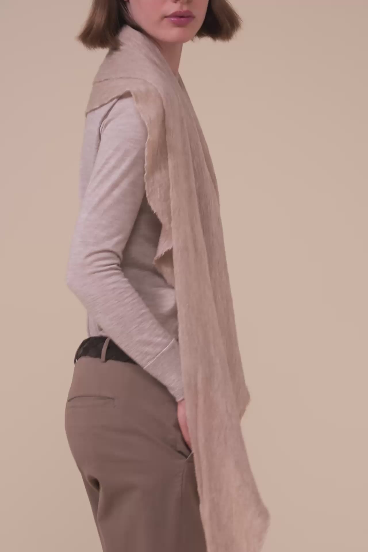 Claus Cashmere Pashmina - TAN