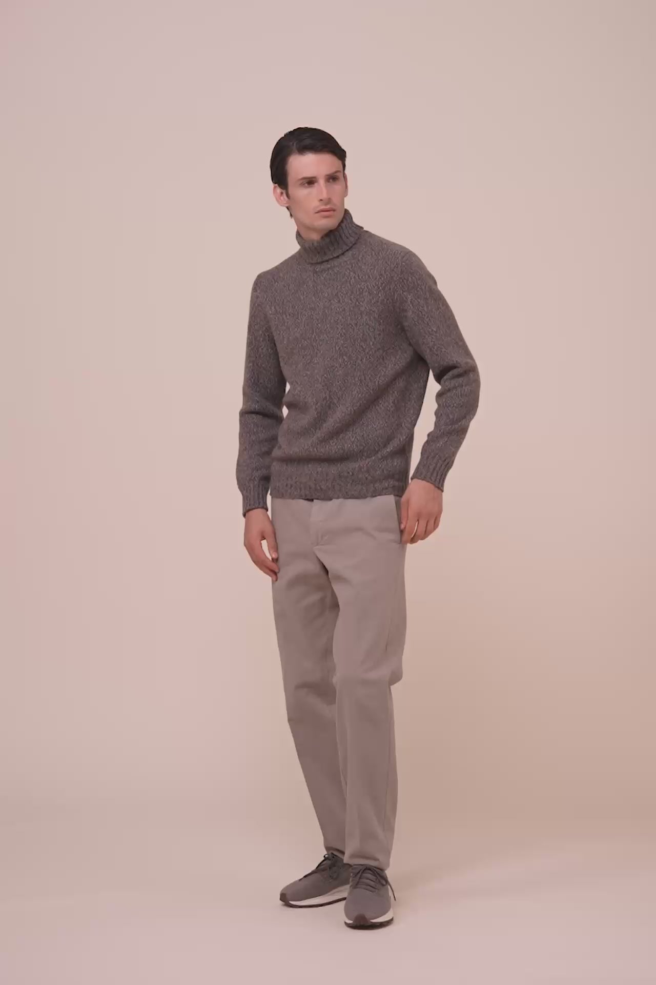 Derby 428 dolcevita in cashmere mix - DARKGREIGE