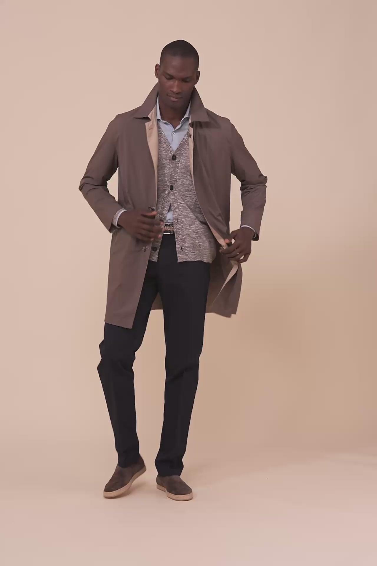 Vendome Airstop Coat - Reversible - DARKGREIGE