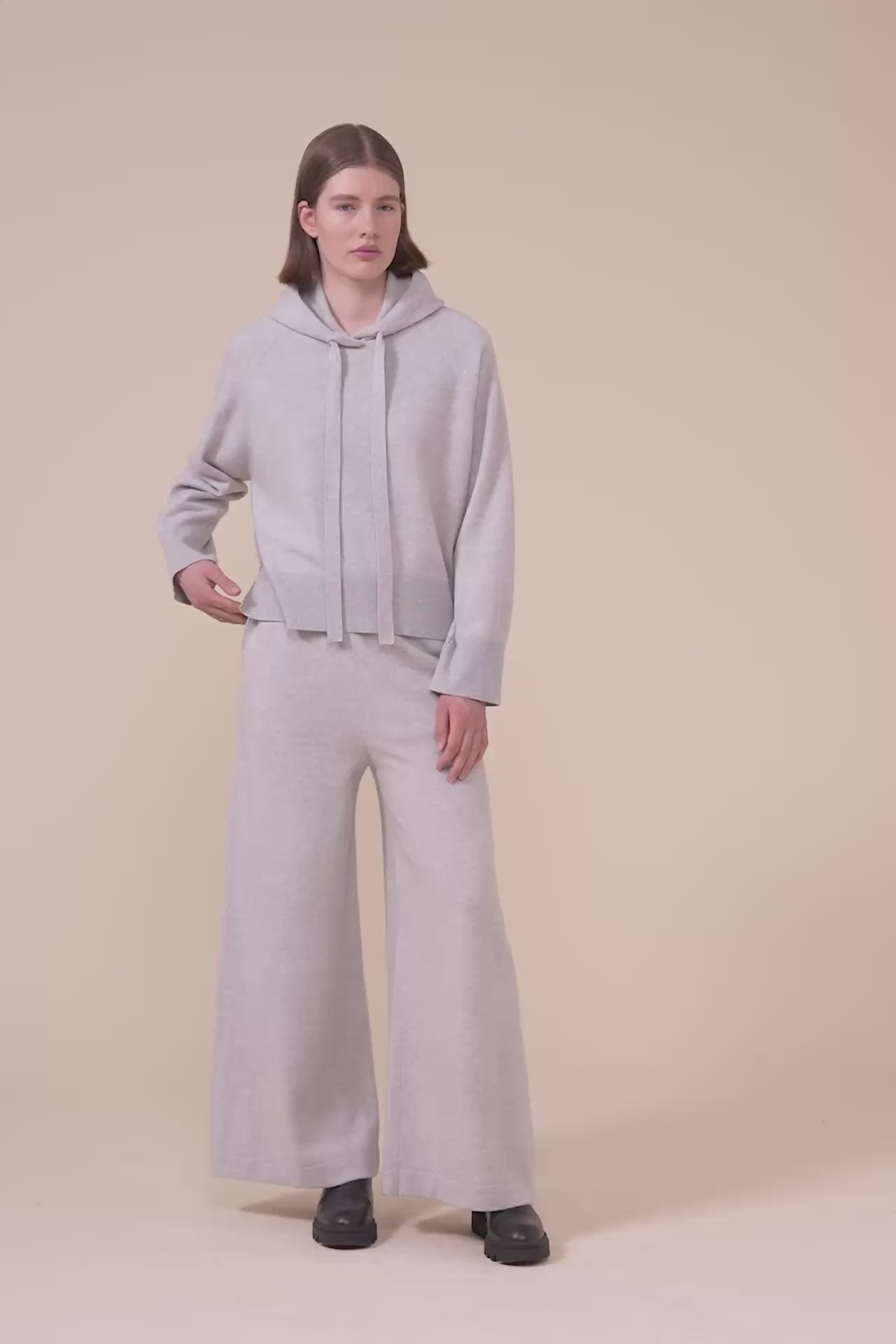 Basalto Geelong Merino Wool Hoodie - LIGHTGRAY