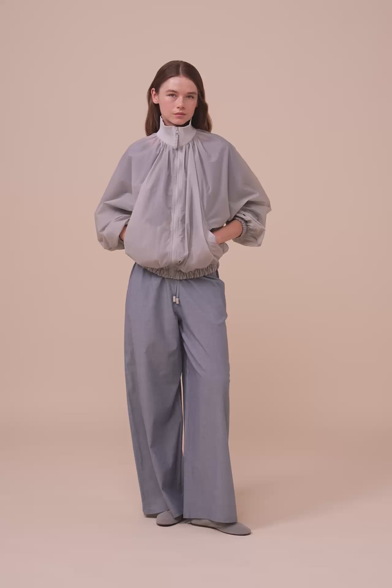 Barocco Ultra-Light Technical Bomber Jacket - WHITESMOKE