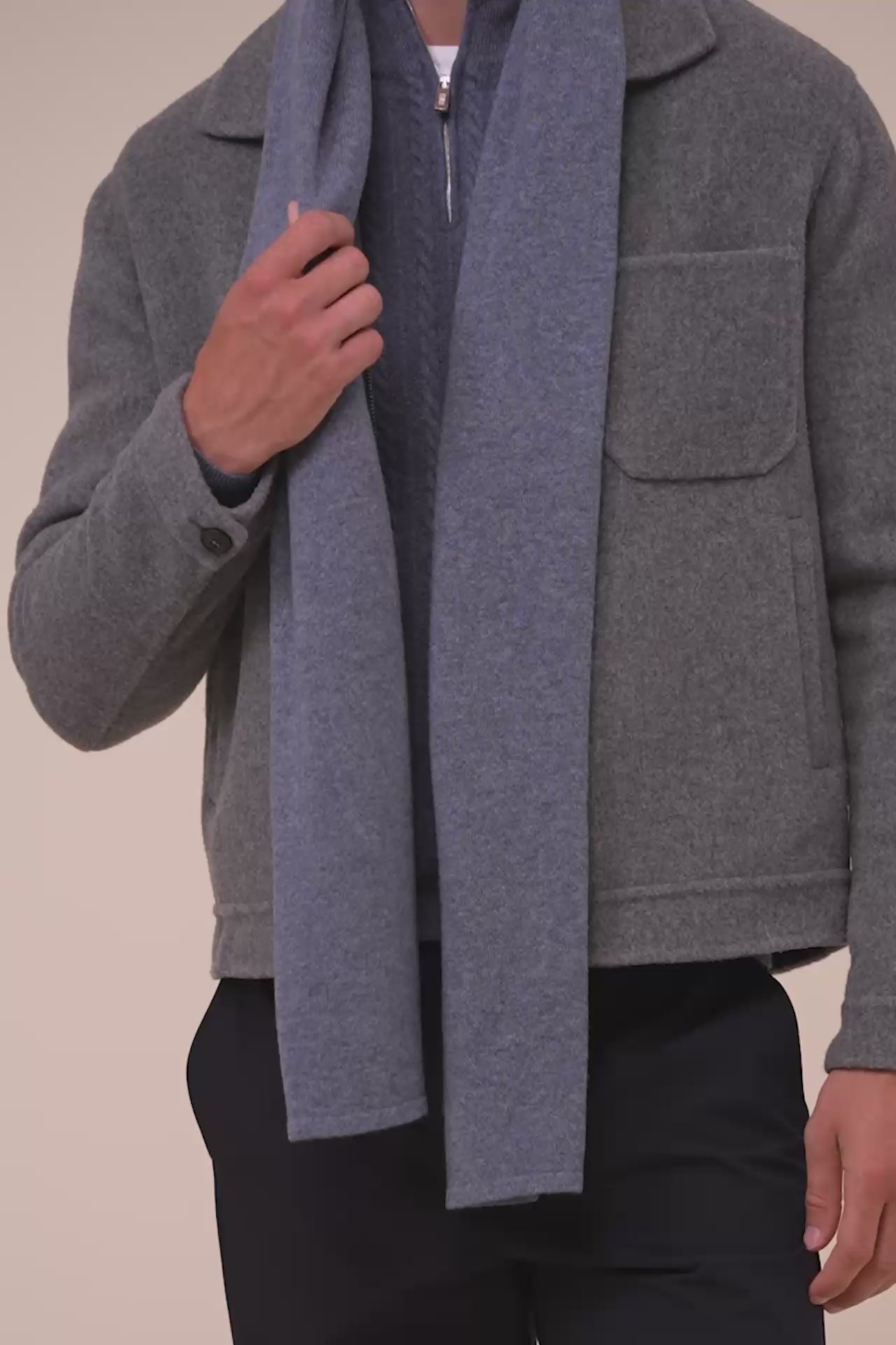 Open sciarpa in cashmere  - LIGHTDENIM