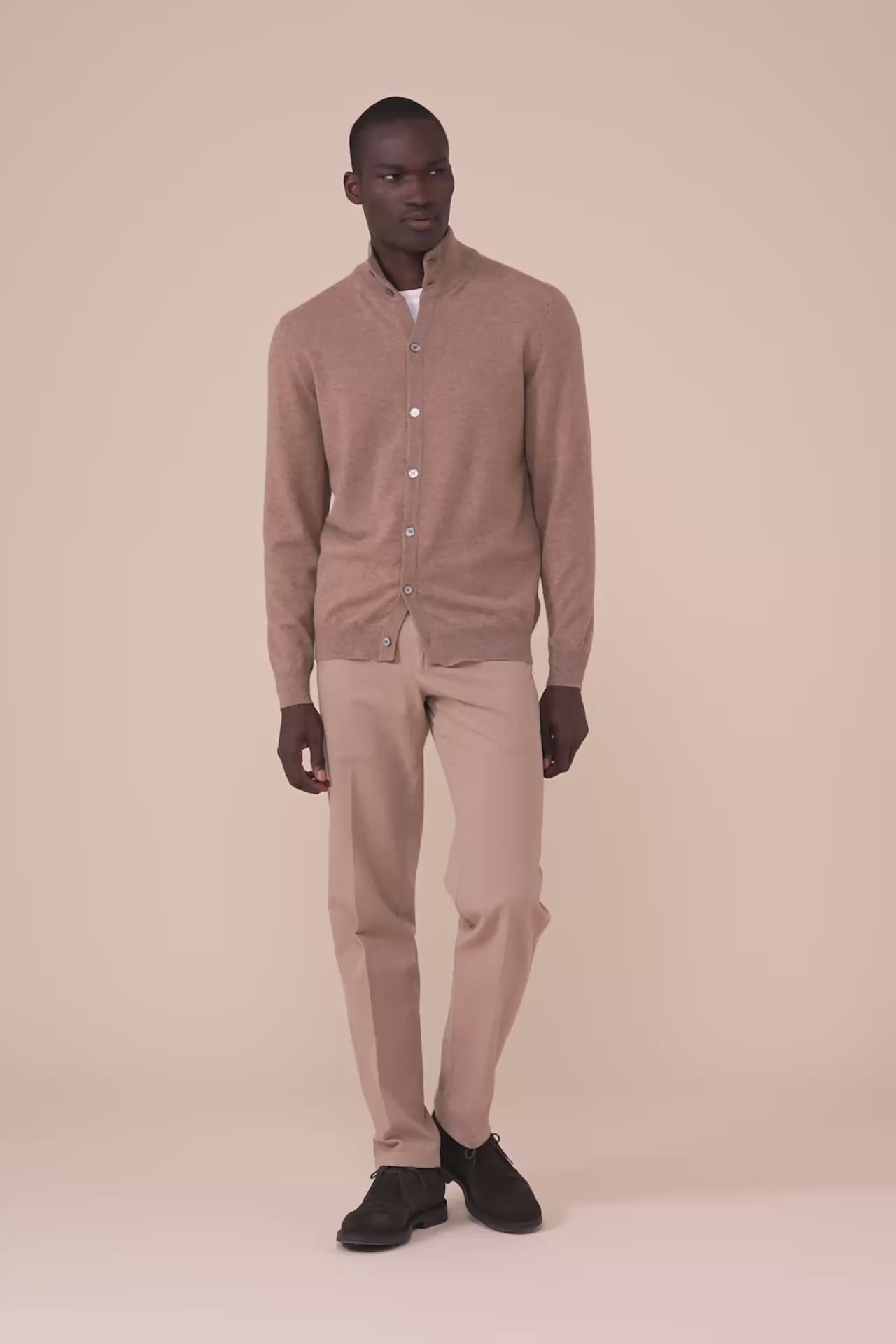 Favonius Cashmere Fully Buttoned Sweater in iconic colors - GRAY