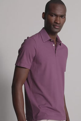 men's iconic cotton polo jersey in violet indigo - video