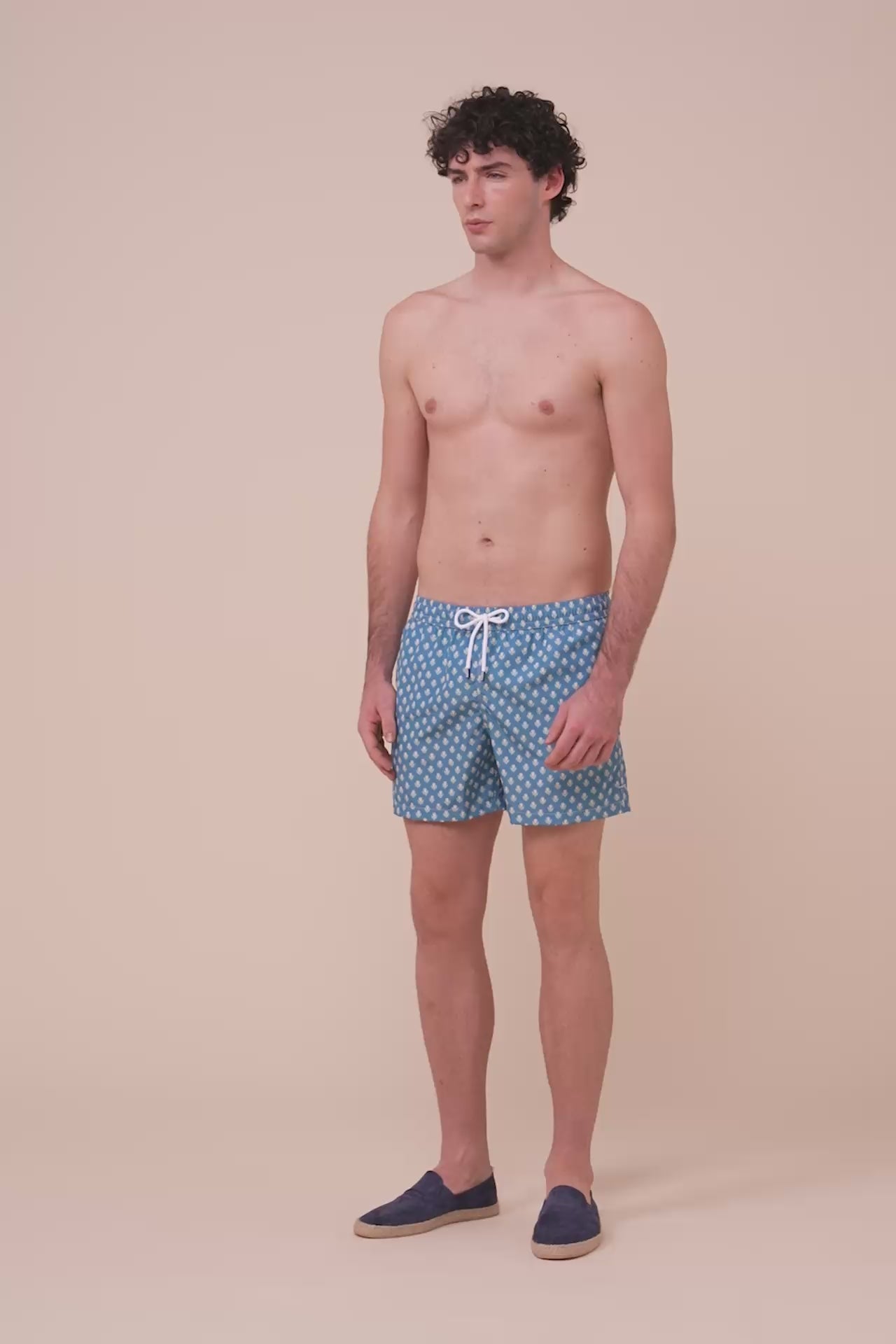 Madeira - The Sustainable Swim Trunks - Octopus Pattern - DARKPACIFICBLUE