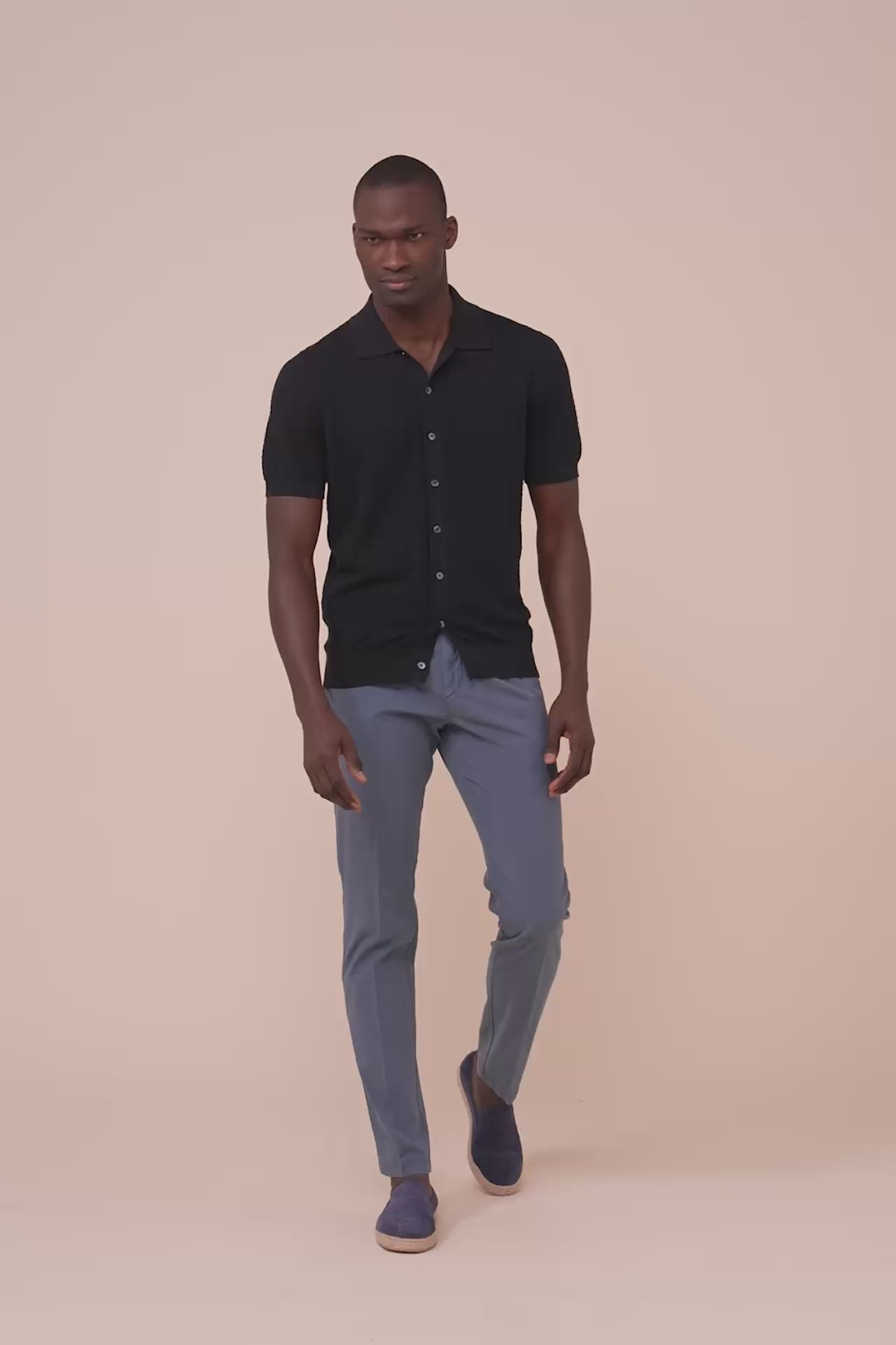 Bruno Giza Organic Cotton Short Sleeve Polo Shirt - MIDNIGHTBLUE