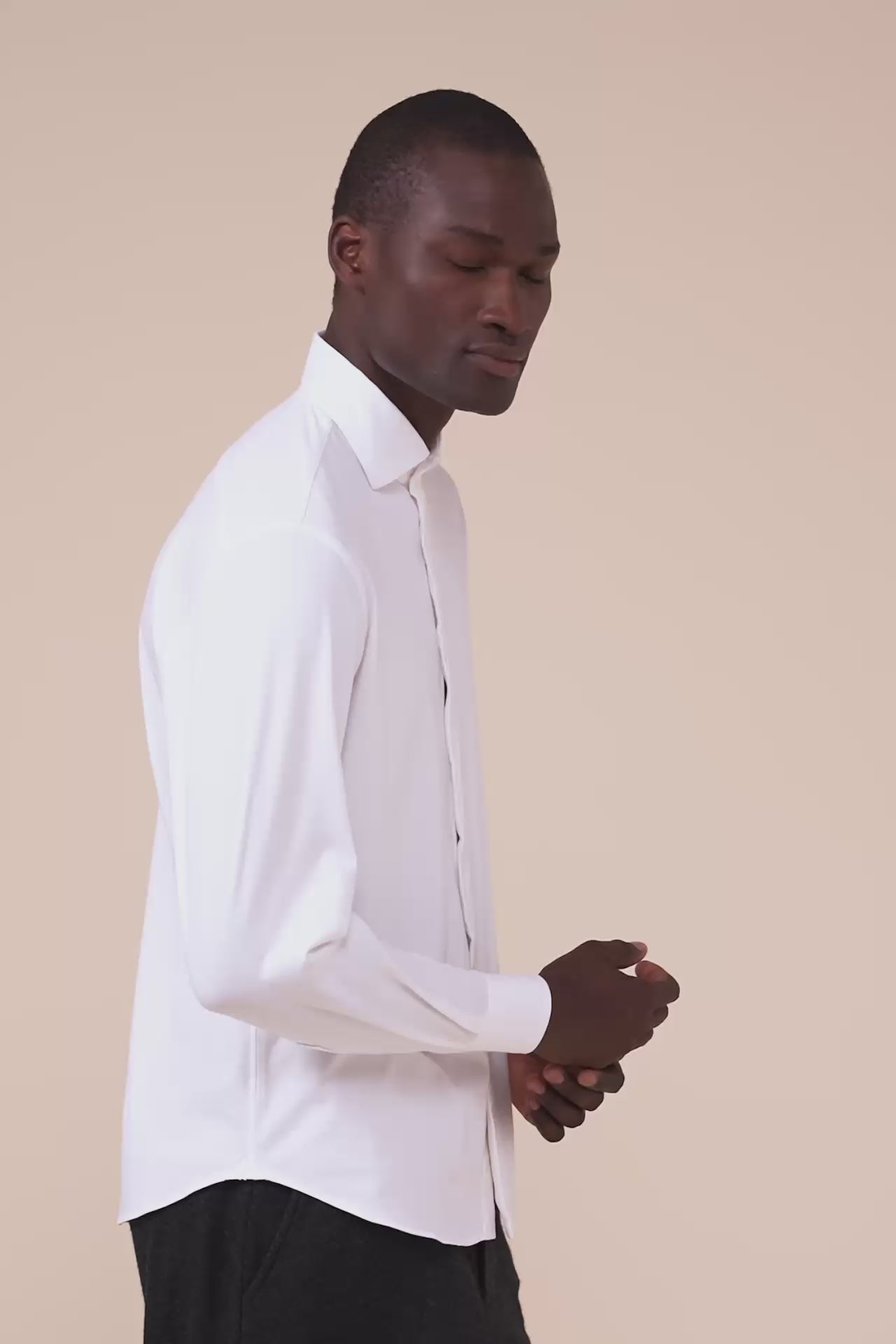 Giorgio Tecno Jersey Slim-fit Shirt - WHITE