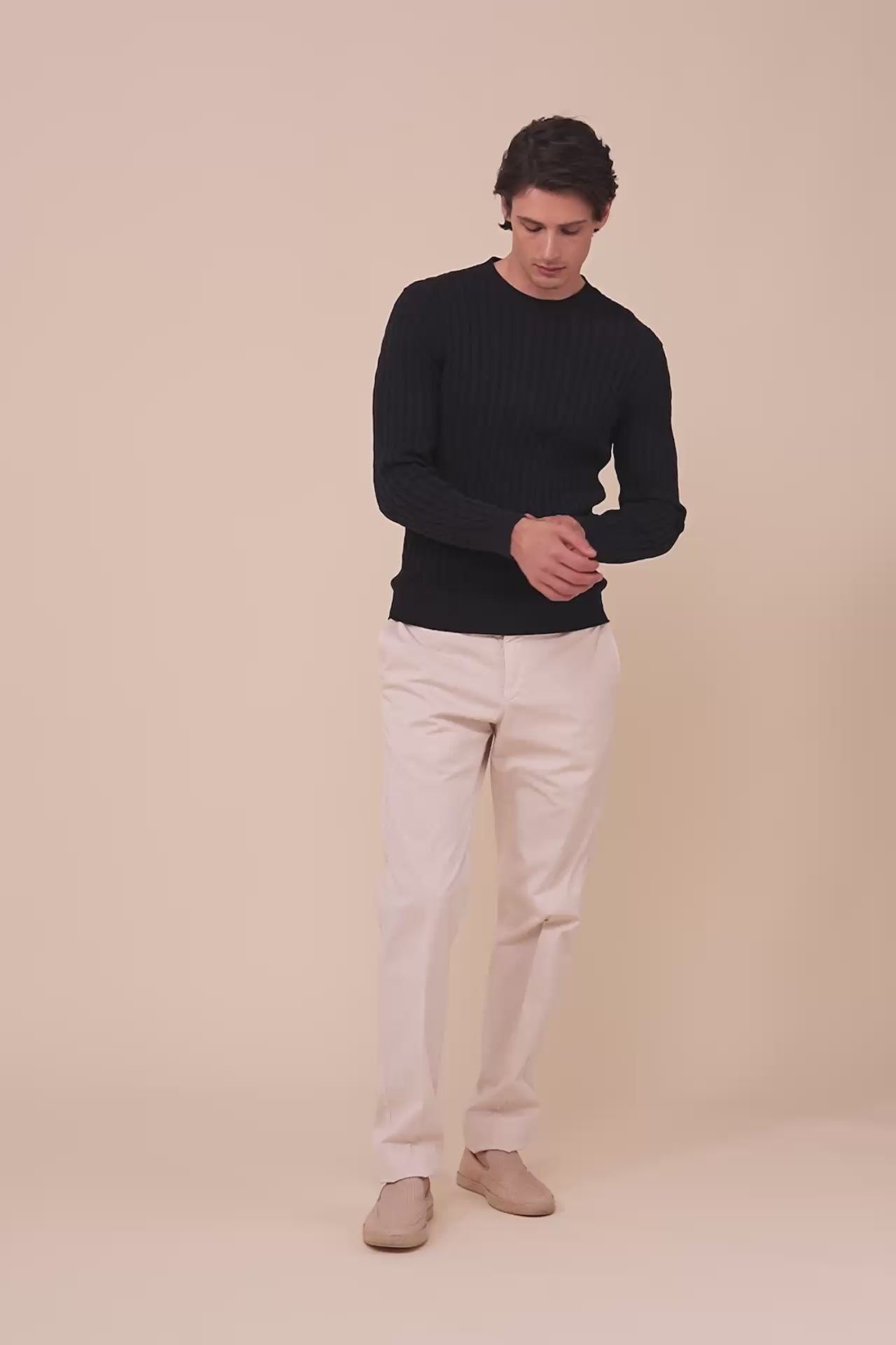 Argentina Luis Giza Organic Cotton Crewneck - MIDNIGHTBLUE