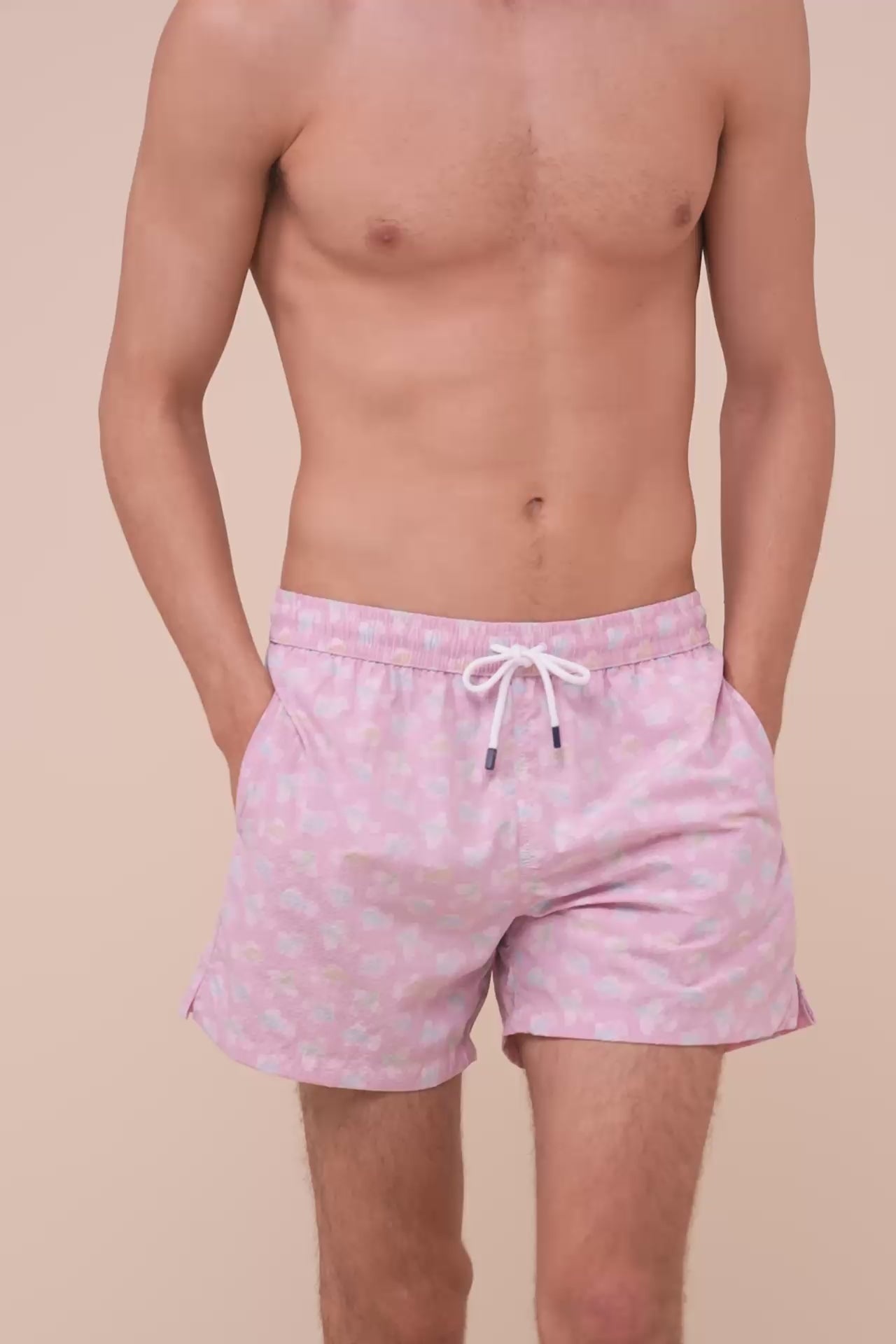 Madeira - The Sakar Swim Trunk - Fishes Pattern - FLAMINGO