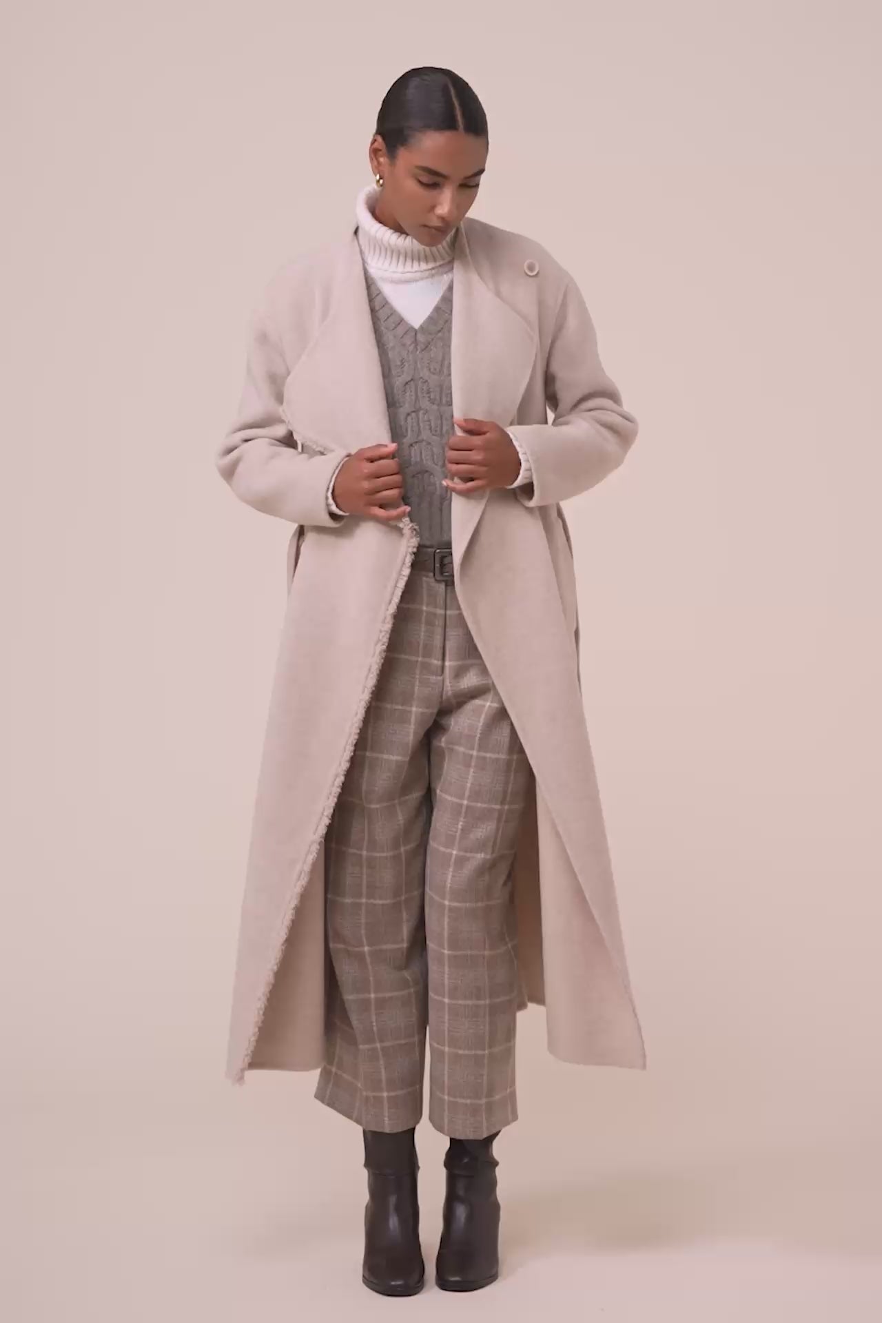 Ramona cappotto lungo in lana e cashmere - LINENMELANGE
