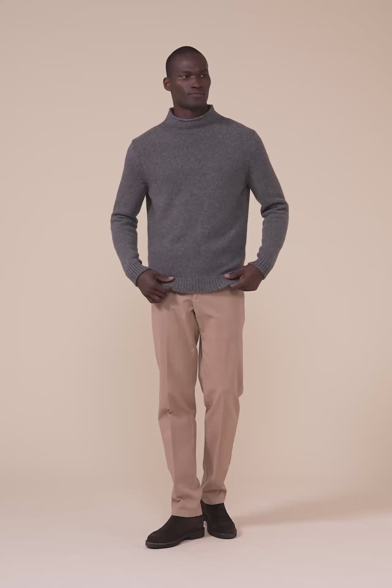 Etna Cashmere Piuma Volcano Neck - STONEMELANGE