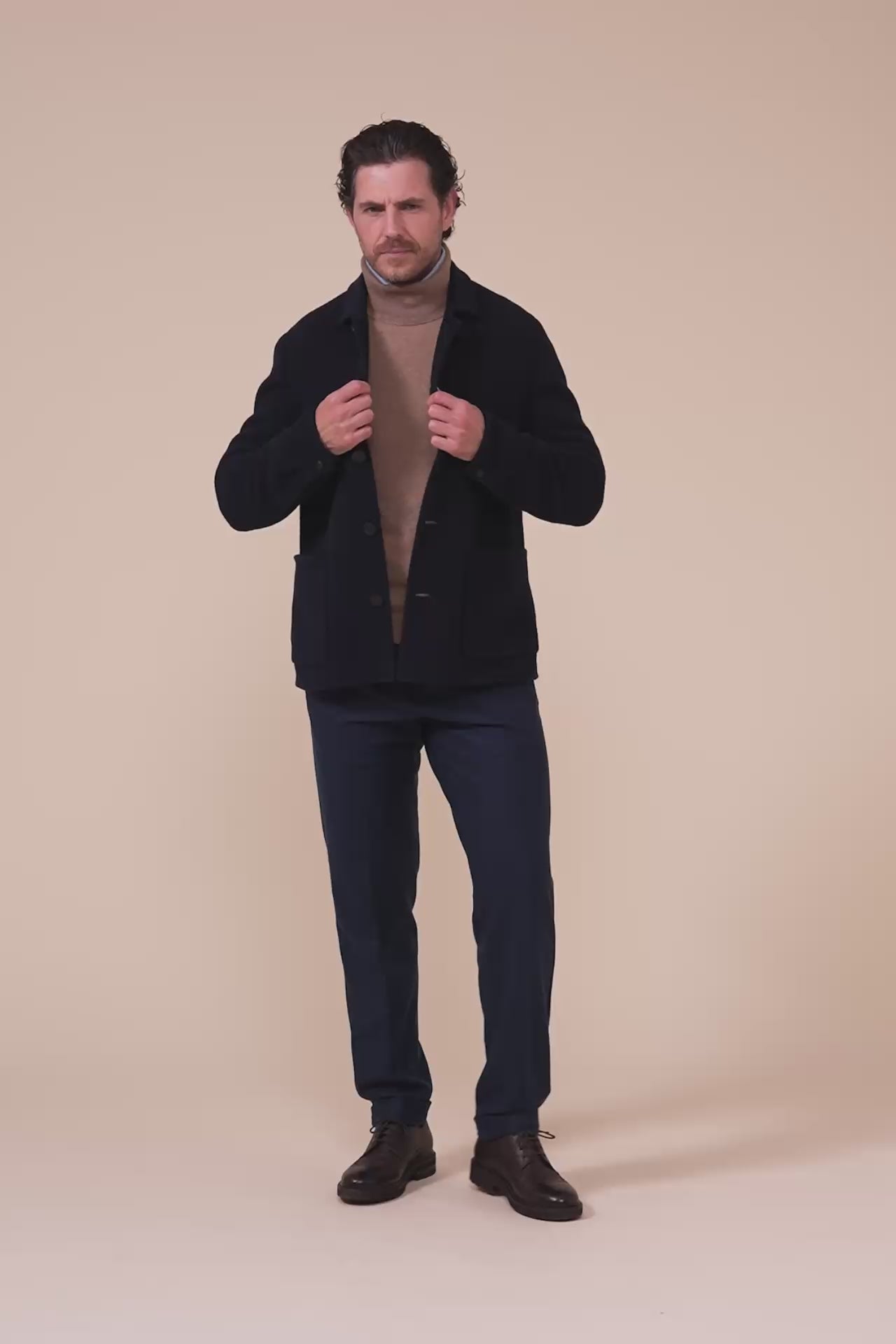 Cambridge giacca in lana e cashmere - MIDNIGHTBLUE