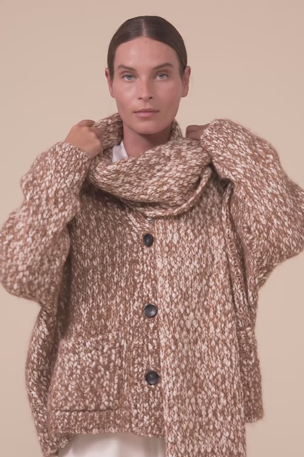 Barite Bubbly Wool and Mohair-silk Fringe Maxi Scarf - MUSTARD
