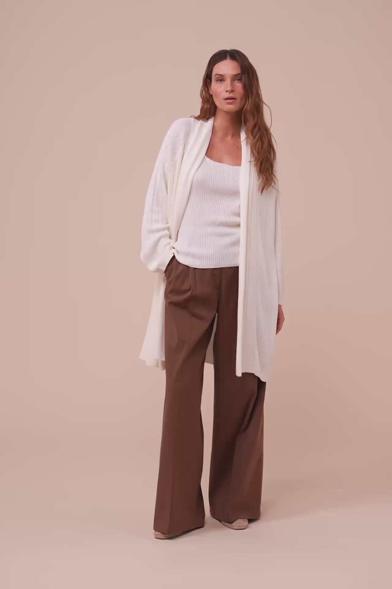 Camille Tile cardigan con collo a scialle in blend di cotone - ICE