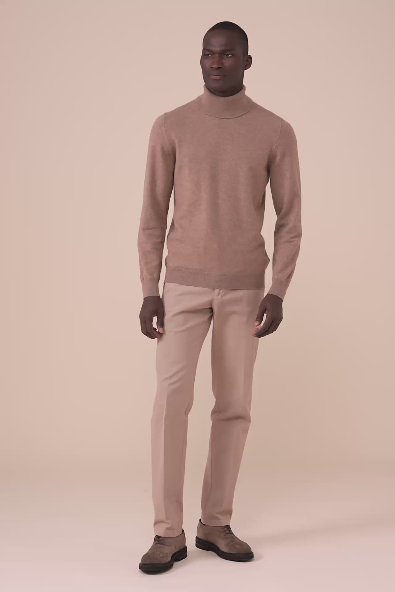 Derby dolcevita in cashmere nei colori iconici - MIDNIGHTBLUE