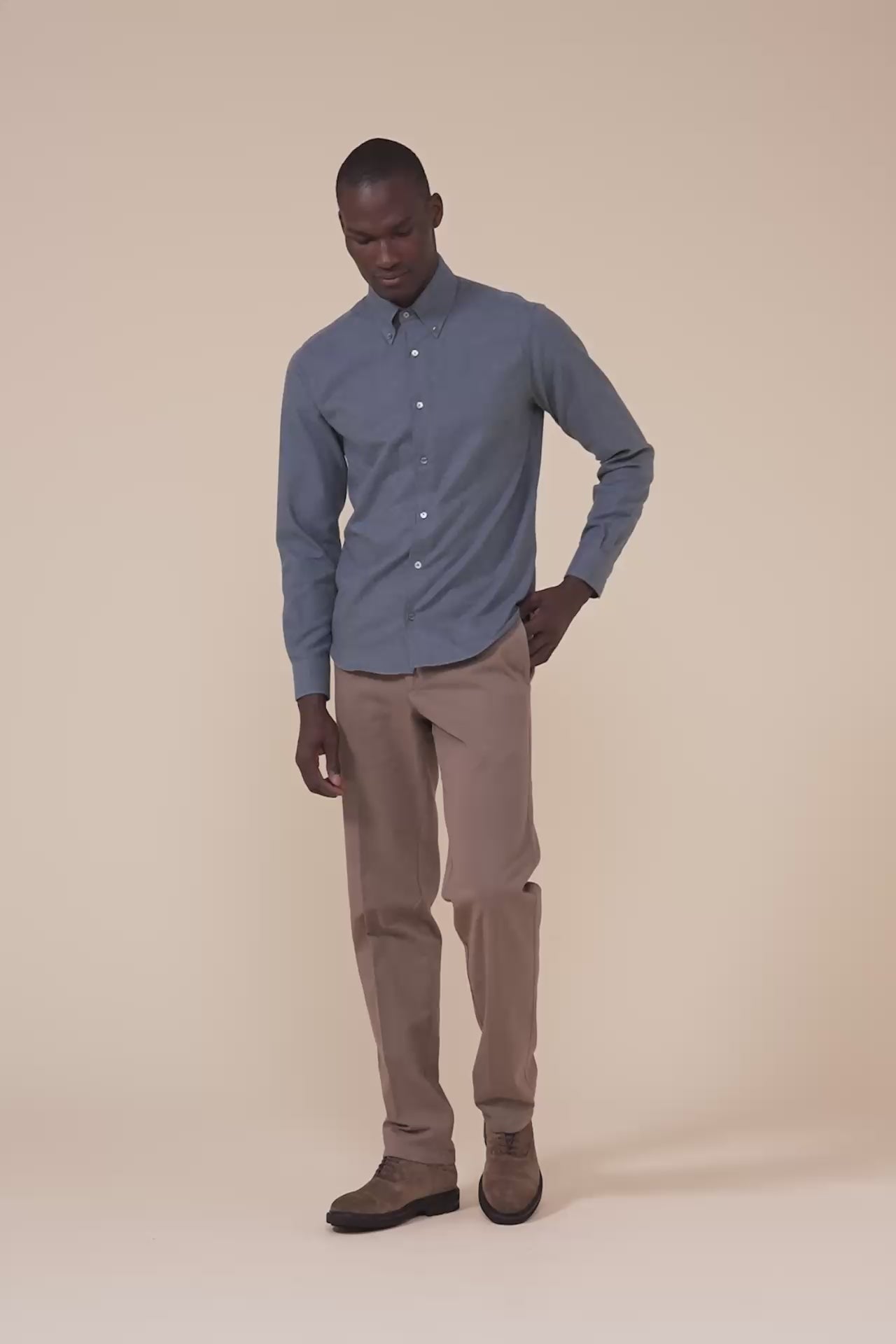 Alberto Cotton Flanel Shirt - DENIM