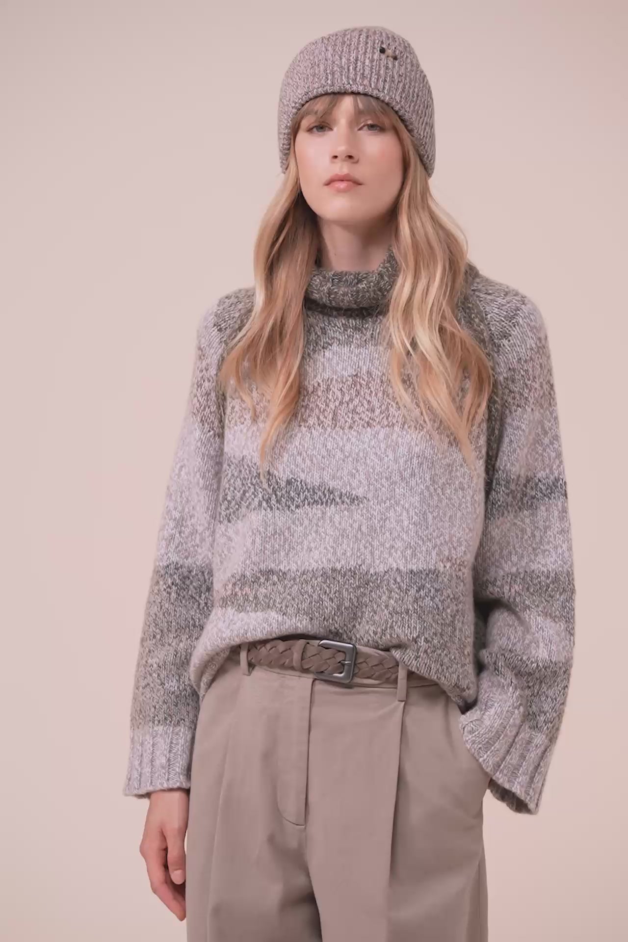 Norge berretto 4 colors in cashmere  - DUSTYPINK