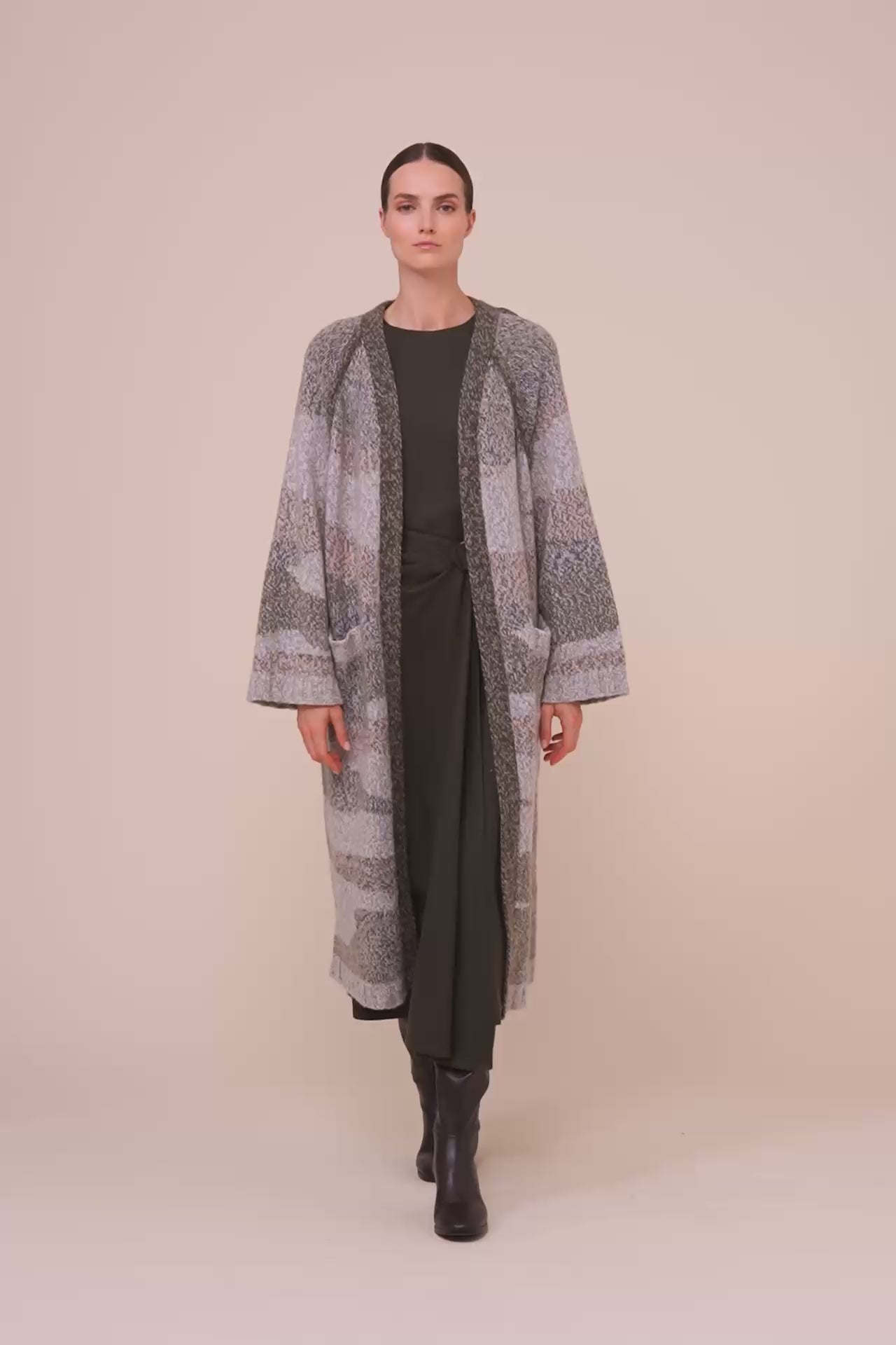 Harriet cardigan in cashmere camouflage - ROPEMELANGE