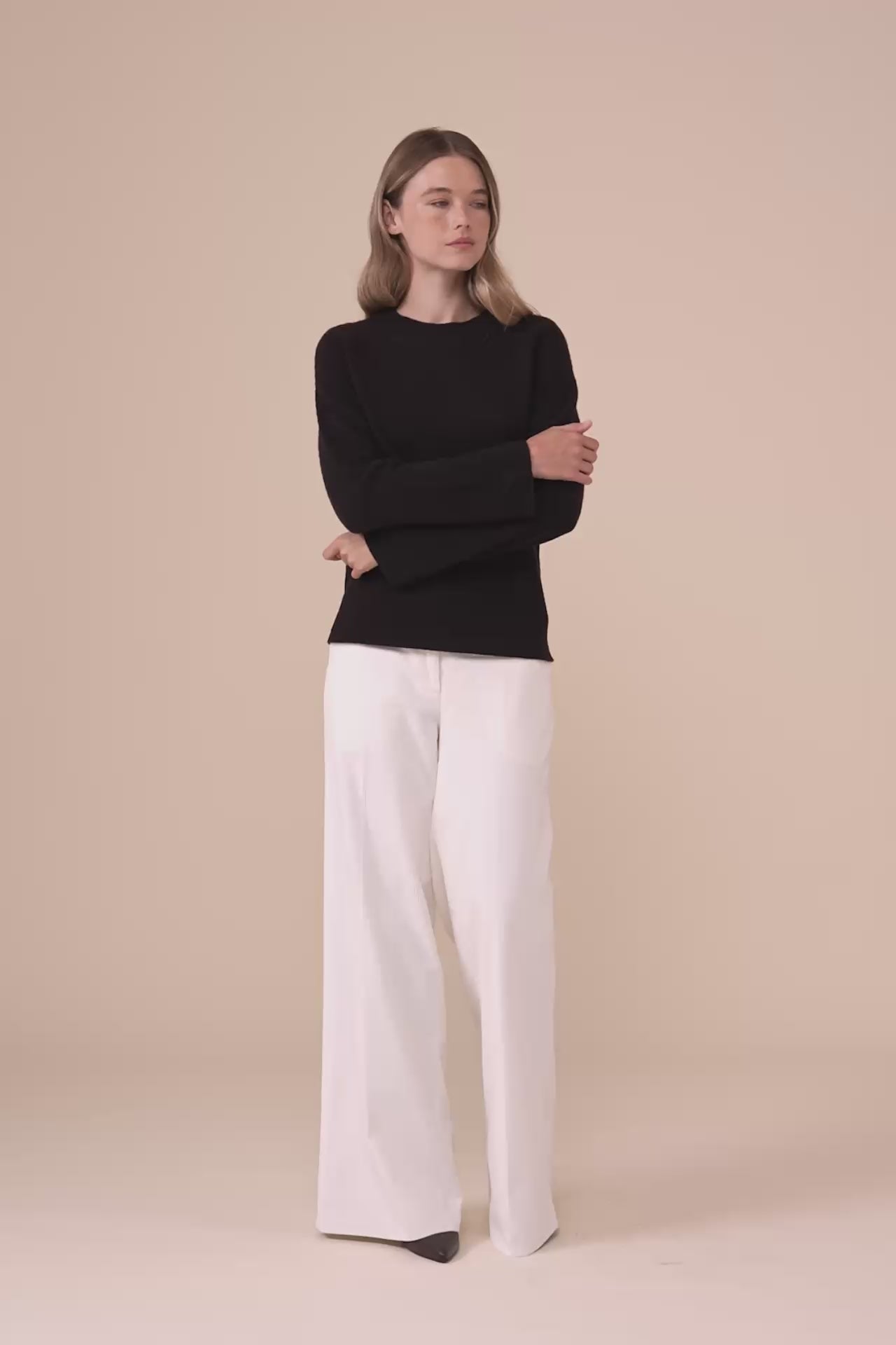 Zolfo Cashmere Crewneck - DARKCHOCOLATE