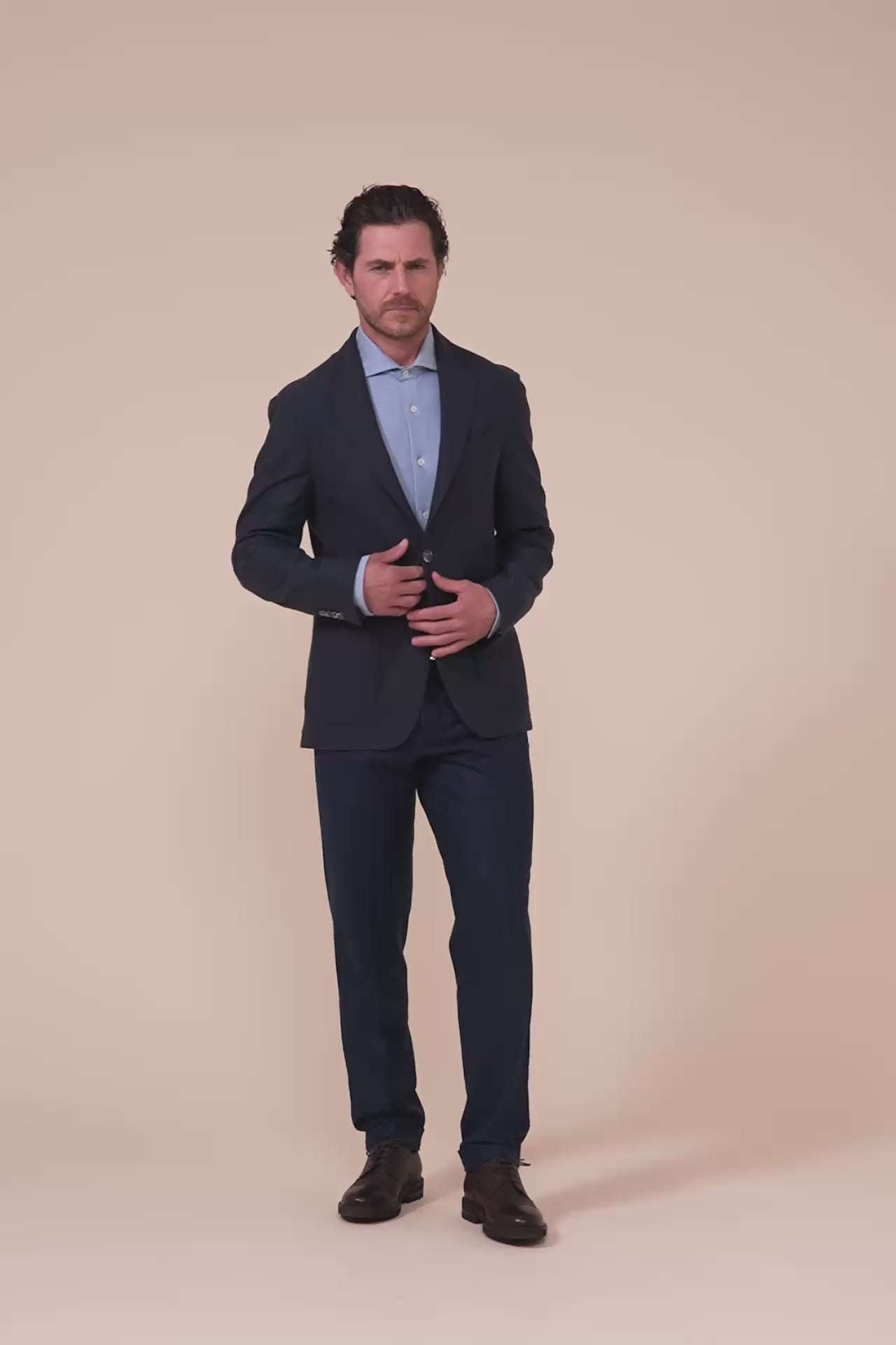 Taylor giacca monopetto in cashmere flanel - STORM