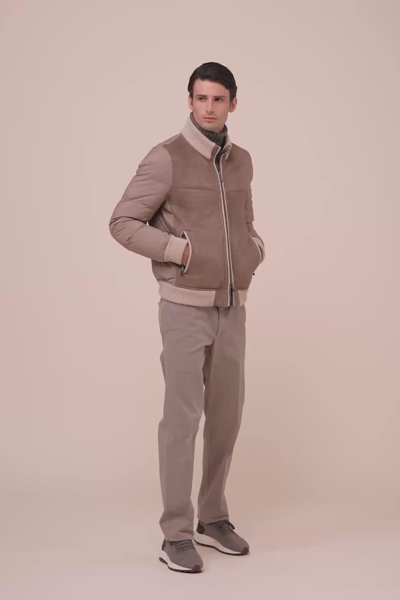 Andorra Shearling and Airstop Down Puffer Bomber - DUNES