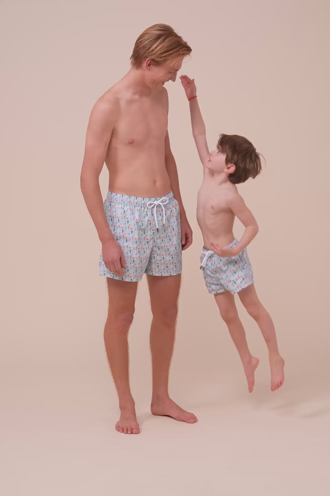 Madeira Kid Swim Trunks - 2-4 years - Seahorse Pattern - LIGHTBLUE