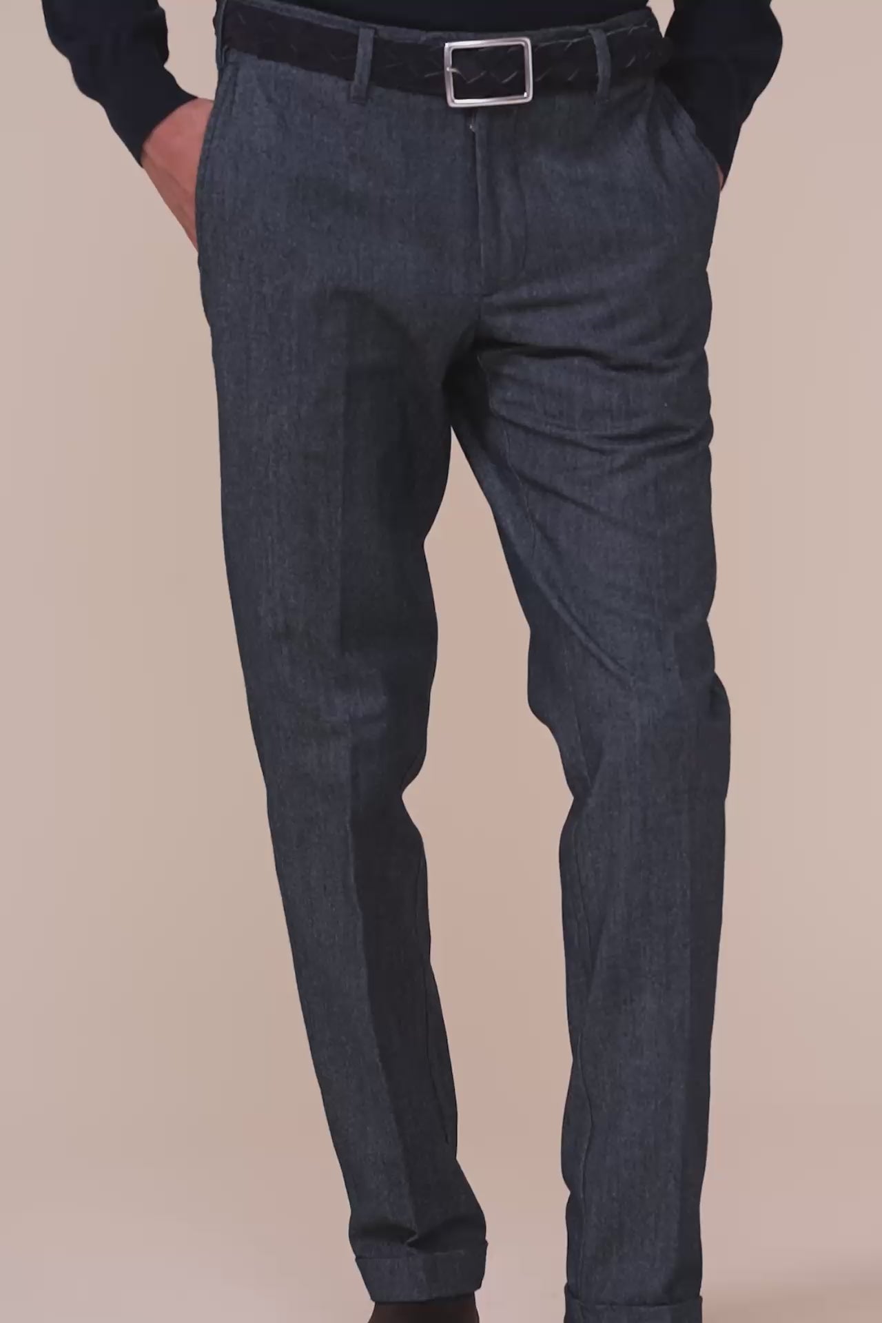 Boston Wool and Stretch Cotton Pants - STORM
