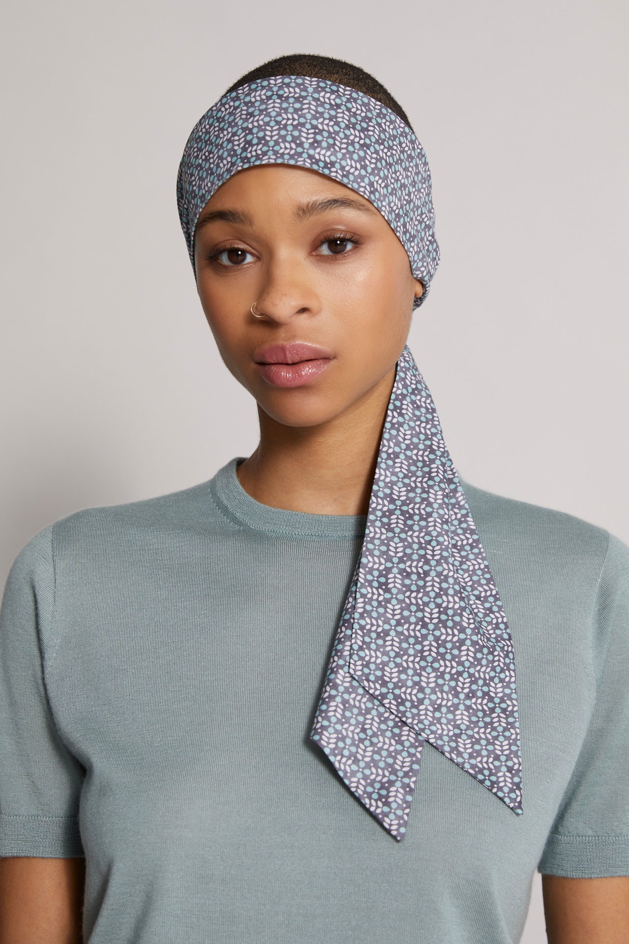 Summer headband in stretch cotton voile - naj pattern