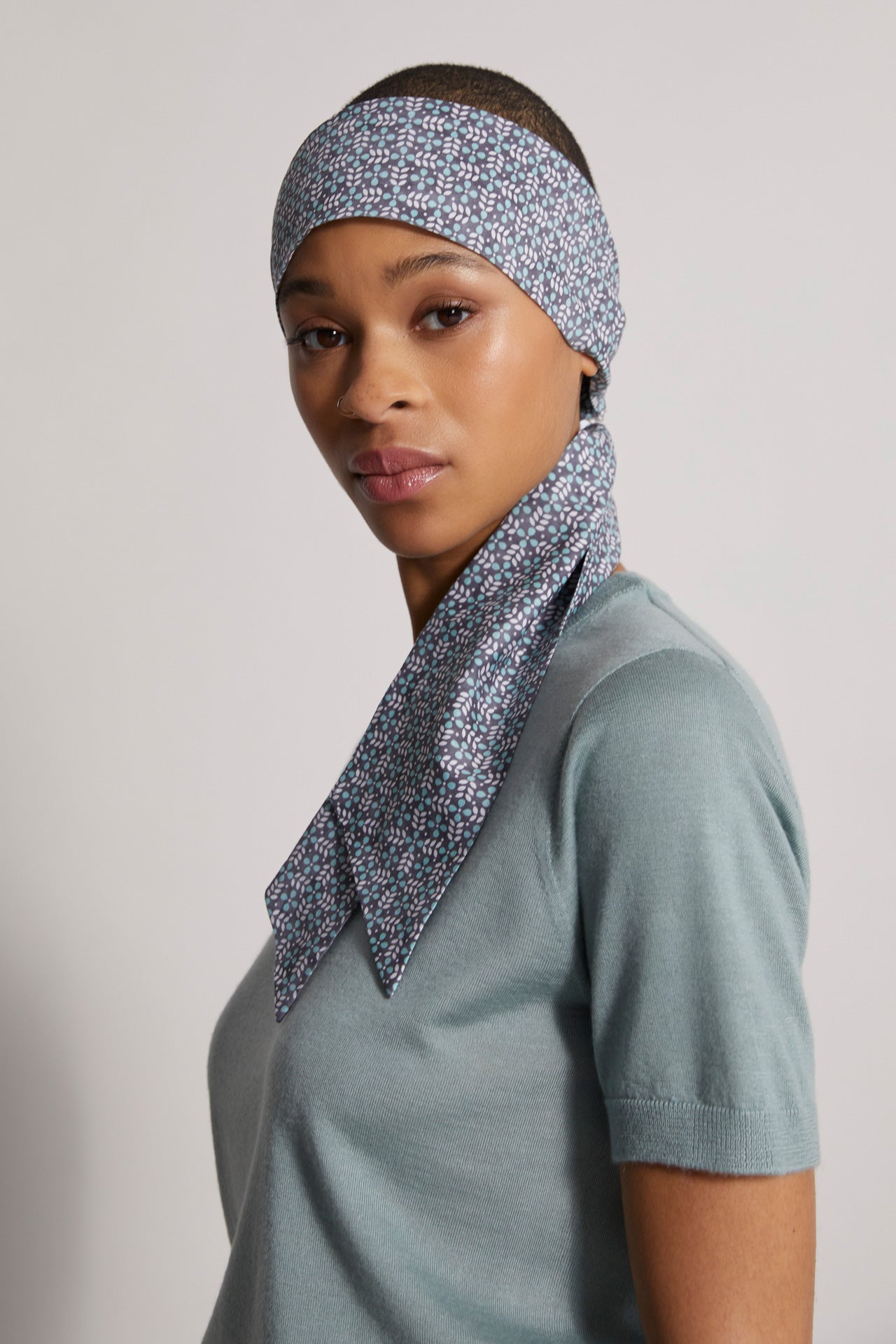 Summer headband in stretch cotton voile - naj pattern