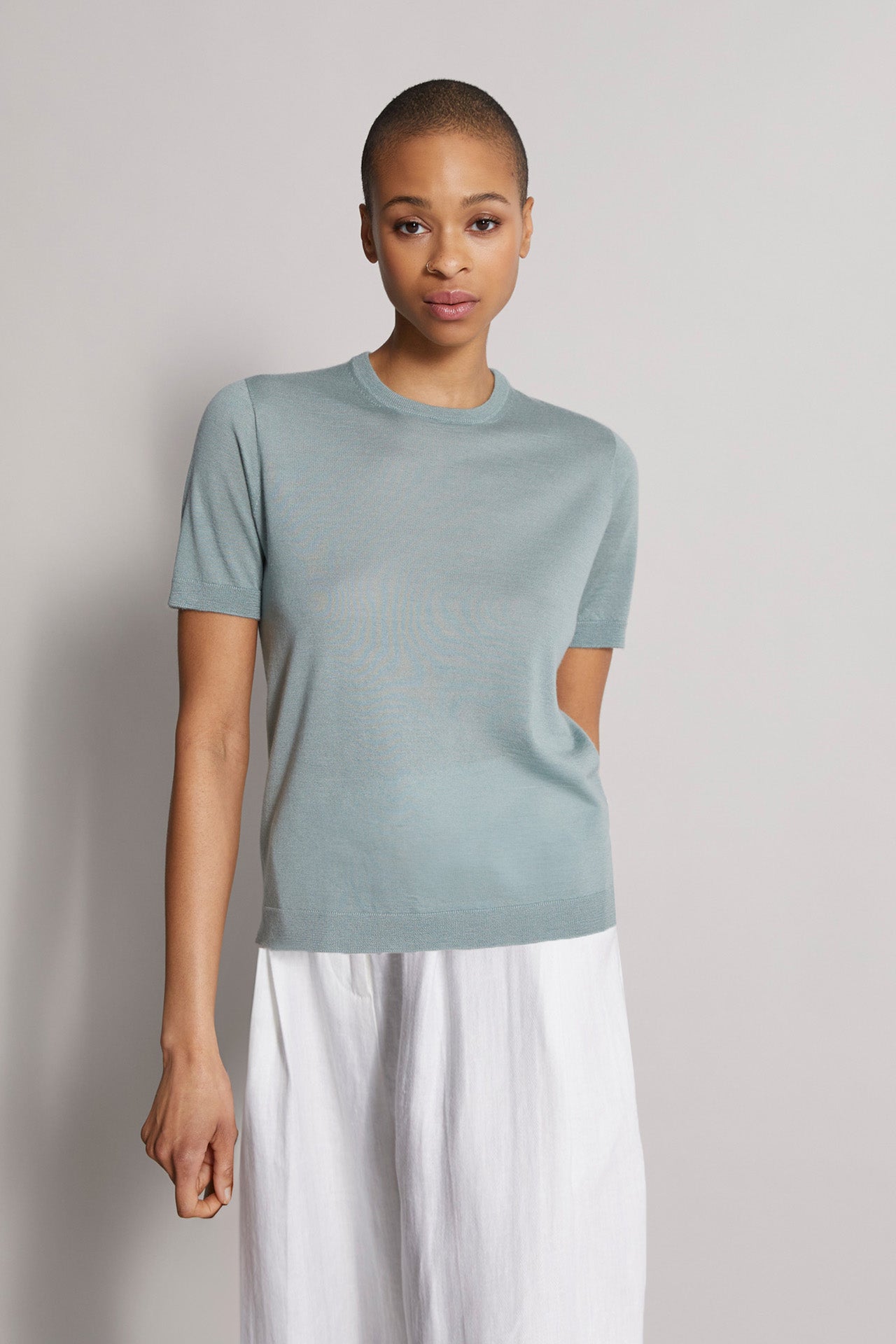 Argentina cashmere silk knitted t-shirt